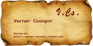Verner Csongor névjegykártya