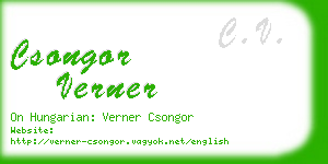 csongor verner business card